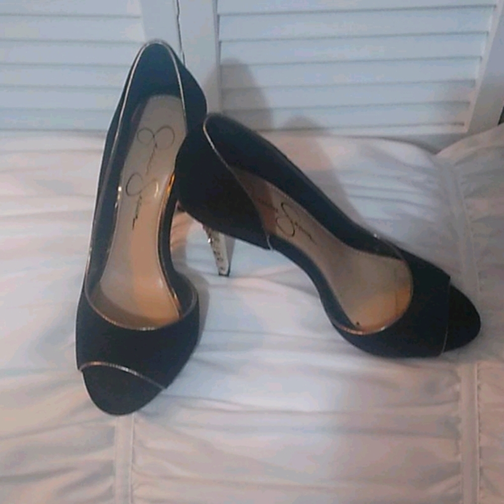 Jessica Simpson Black stilleto heels